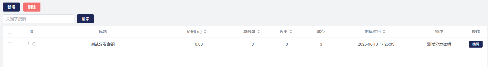 卡密列表